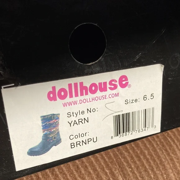 Dollhouse rainbow Yarn boots 6.5 - Picture 8 of 9